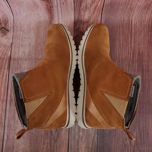 Sorel Womens Size 11 Elk Cozy Ankle Boots Booties Pull On Nubuck Leather Brown - Picture 9 of 15